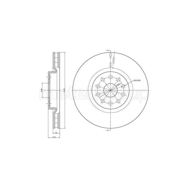 Stabdžių diskas METELLI 23-0506C