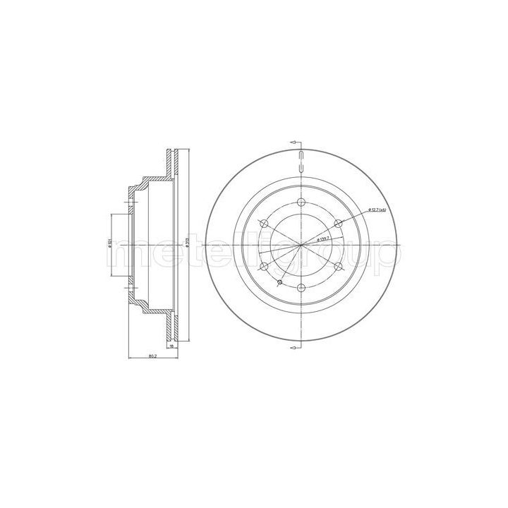 Stabdžių diskas METELLI 23-0511