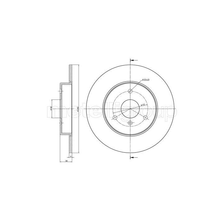 Stabdžių diskas METELLI 23-0538C