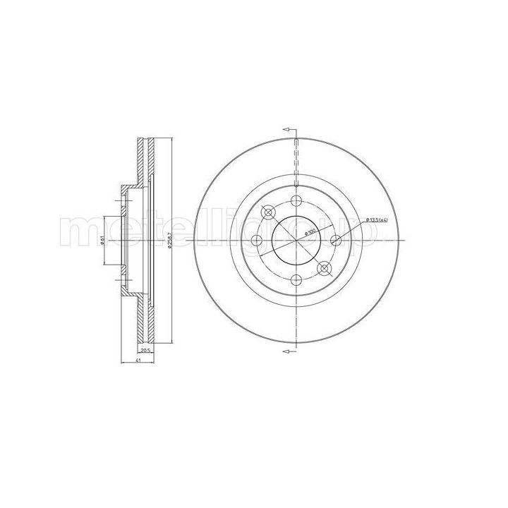 Stabdžių diskas METELLI 23-0549C