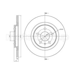 Stabdžių diskas METELLI 23-0554C