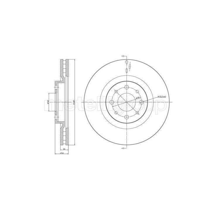 Stabdžių diskas METELLI 23-0571C