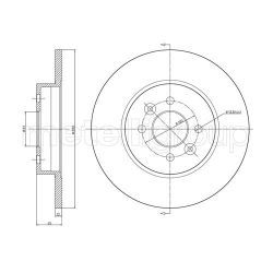 Stabdžių diskas METELLI 23-0585C