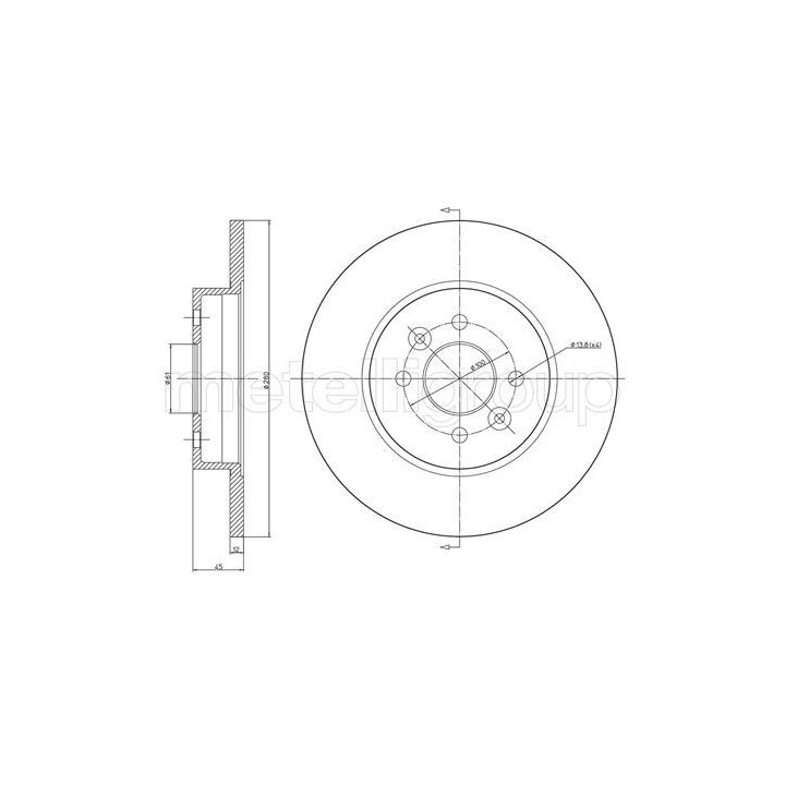 Stabdžių diskas METELLI 23-0585C