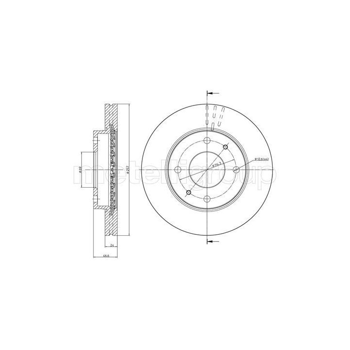 Stabdžių diskas METELLI 23-0591