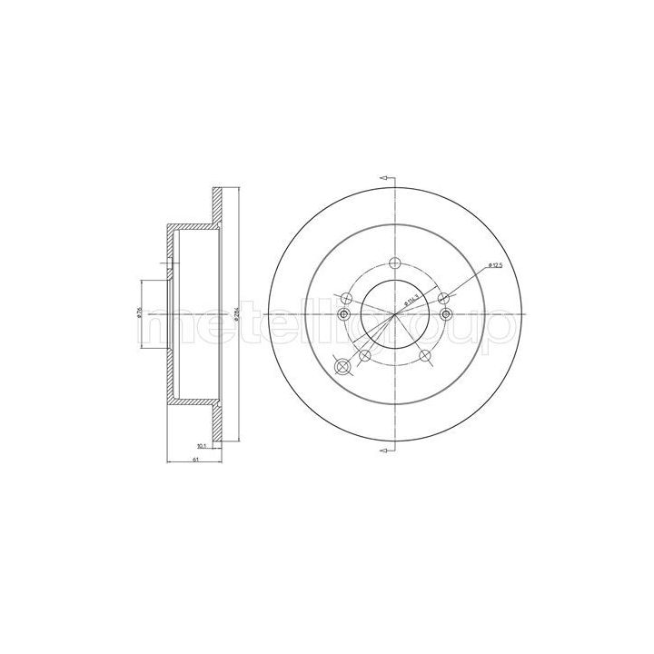 Stabdžių diskas METELLI 23-0592C