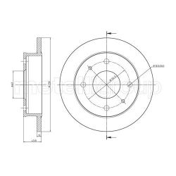 Stabdžių diskas METELLI 23-0594