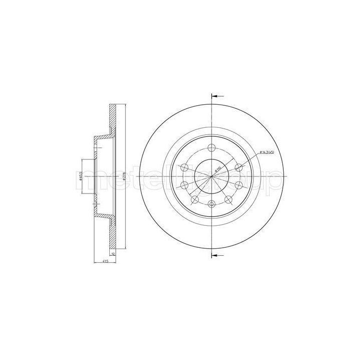Stabdžių diskas METELLI 23-0609C