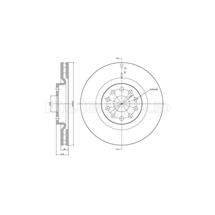 Stabdžių diskas METELLI 23-0611C