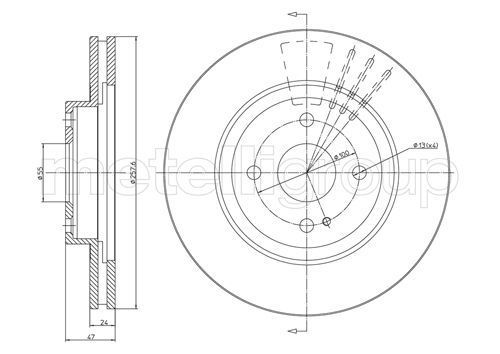 Stabdžių diskas METELLI 23-0619