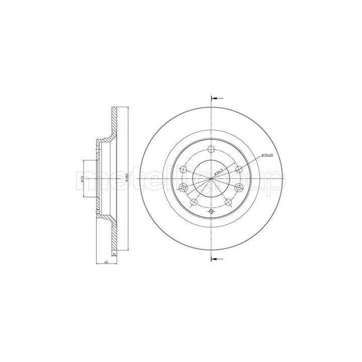 Stabdžių diskas METELLI 23-0622C