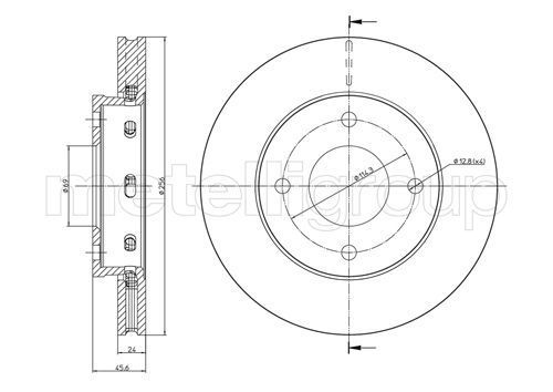 Stabdžių diskas METELLI 23-0623C