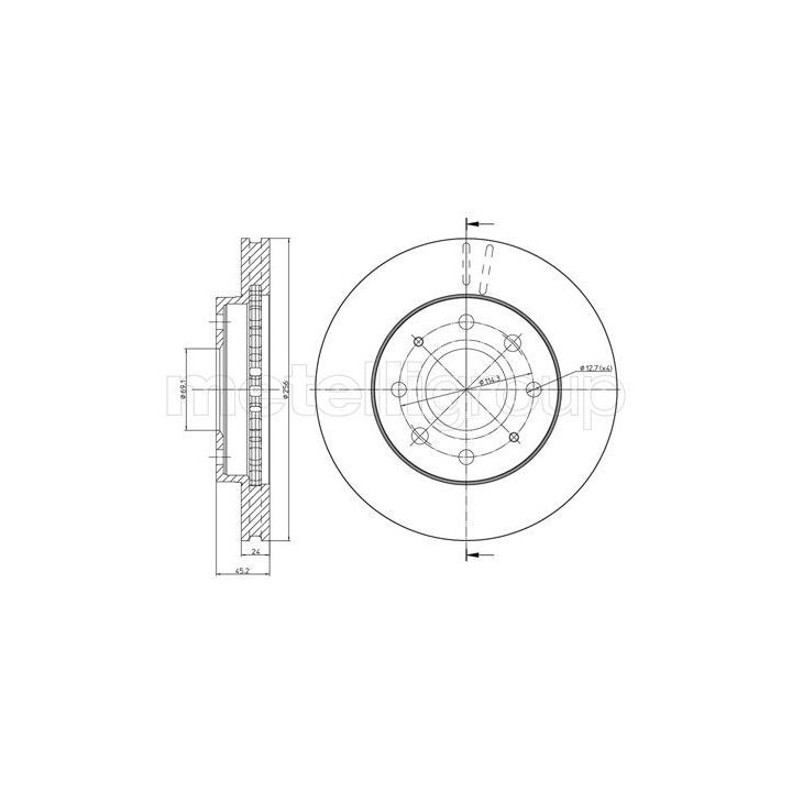 Stabdžių diskas METELLI 23-0652