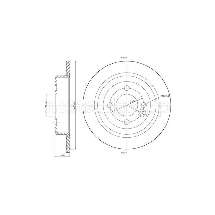 Stabdžių diskas METELLI 23-0667C