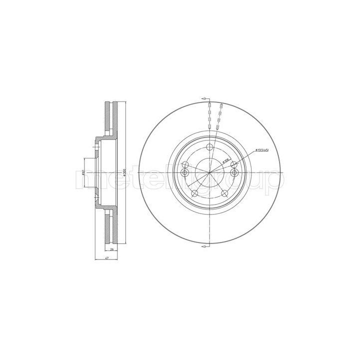 Stabdžių diskas METELLI 23-0675C