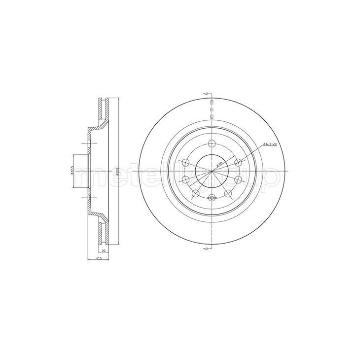 Stabdžių diskas METELLI 23-0682C