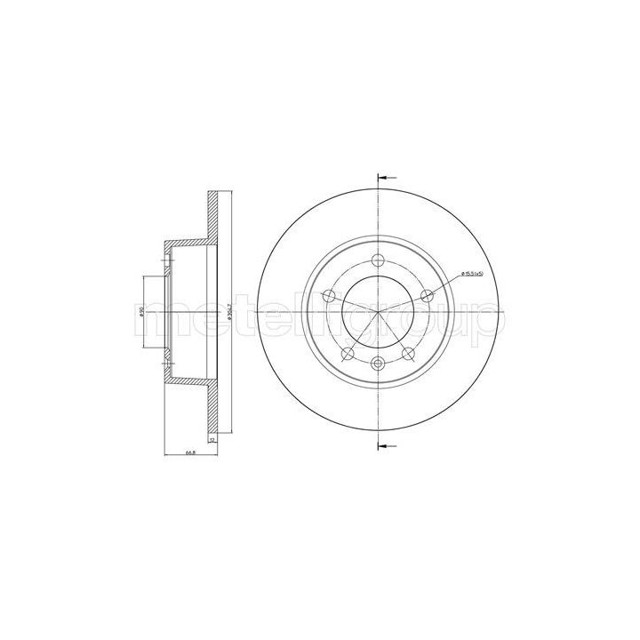 Stabdžių diskas METELLI 23-0690