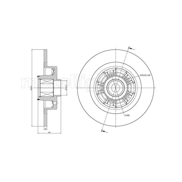 Stabdžių diskas METELLI 23-0692
