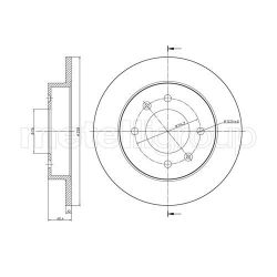 Stabdžių diskas METELLI 23-0713