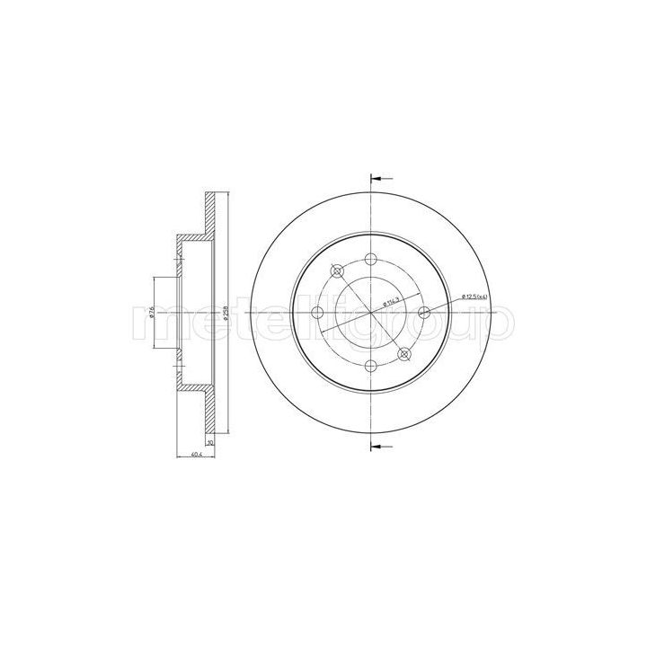 Stabdžių diskas METELLI 23-0713