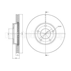 Stabdžių diskas METELLI 23-0729C