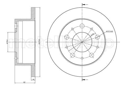 Stabdžių diskas METELLI 23-0732