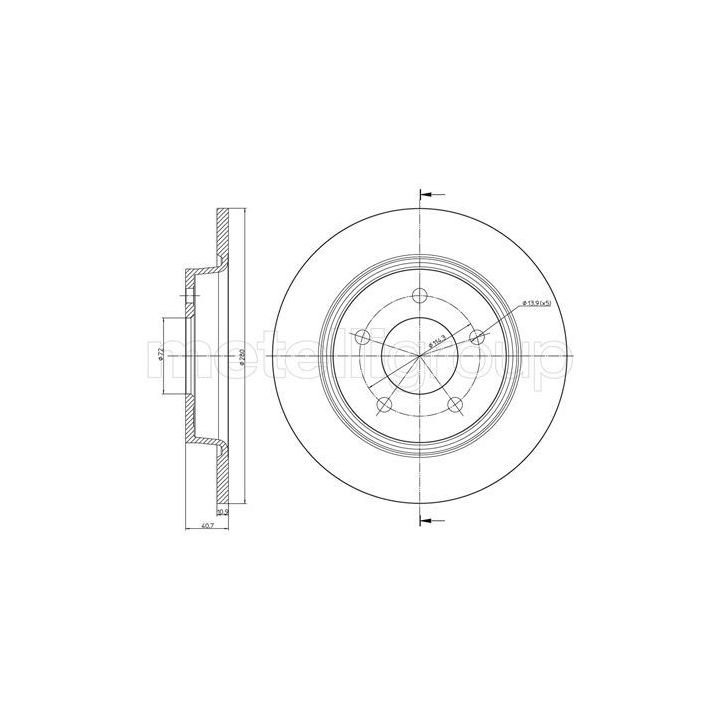 Stabdžių diskas METELLI 23-0750C