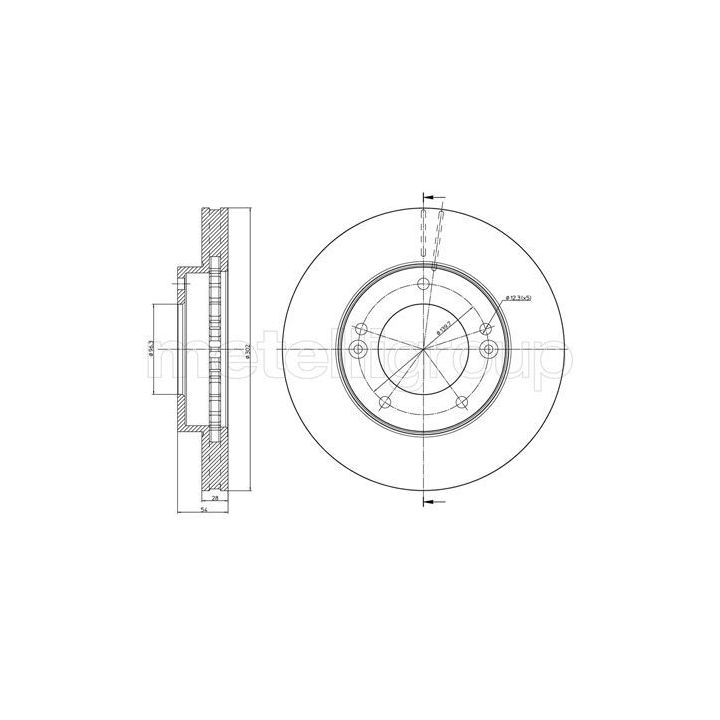 Stabdžių diskas METELLI 23-0776C