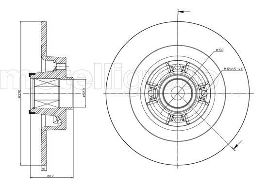 Stabdžių diskas METELLI 23-0804