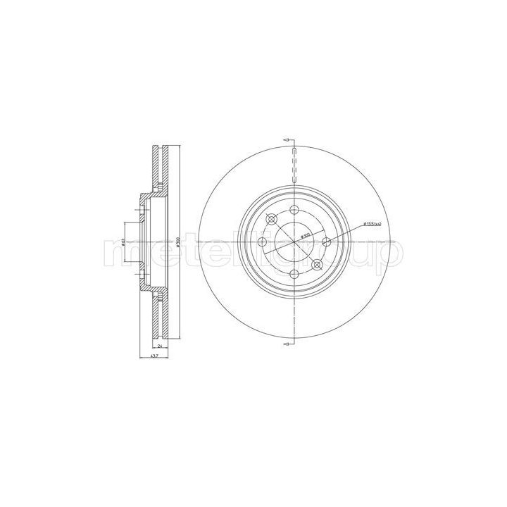 Stabdžių diskas METELLI 23-0829C