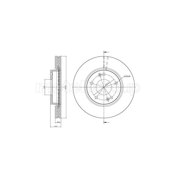 Stabdžių diskas METELLI 23-0843C