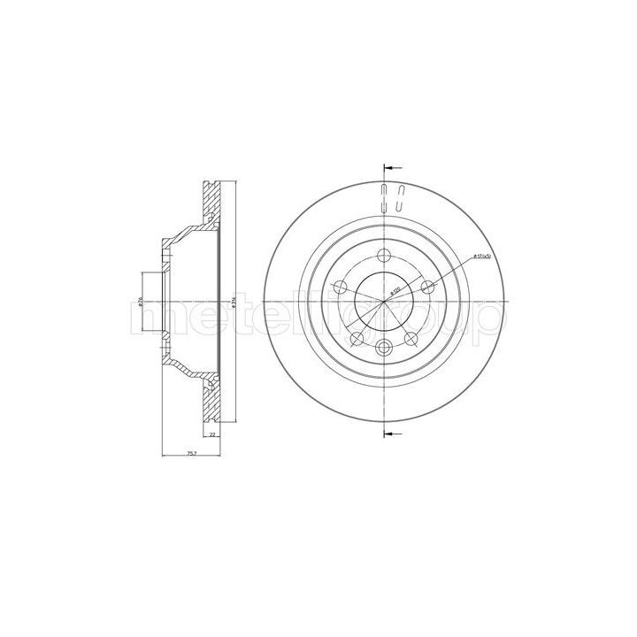 Stabdžių diskas METELLI 23-0849C