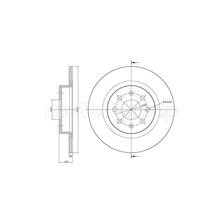 Stabdžių diskas METELLI 23-0857C