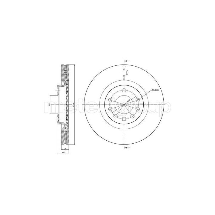 Stabdžių diskas METELLI 23-0860C
