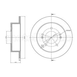Stabdžių diskas METELLI 23-0869C