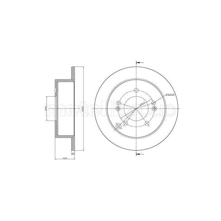 Stabdžių diskas METELLI 23-0869C