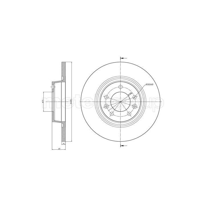 Stabdžių diskas METELLI 23-0888C