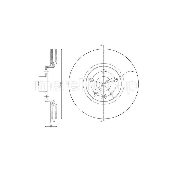 Stabdžių diskas METELLI 23-0896C
