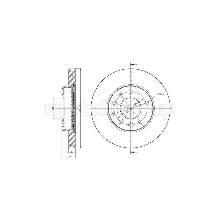 Stabdžių diskas METELLI 23-0901C