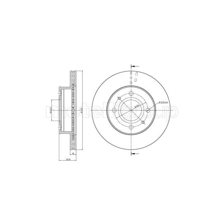 Stabdžių diskas METELLI 23-0905
