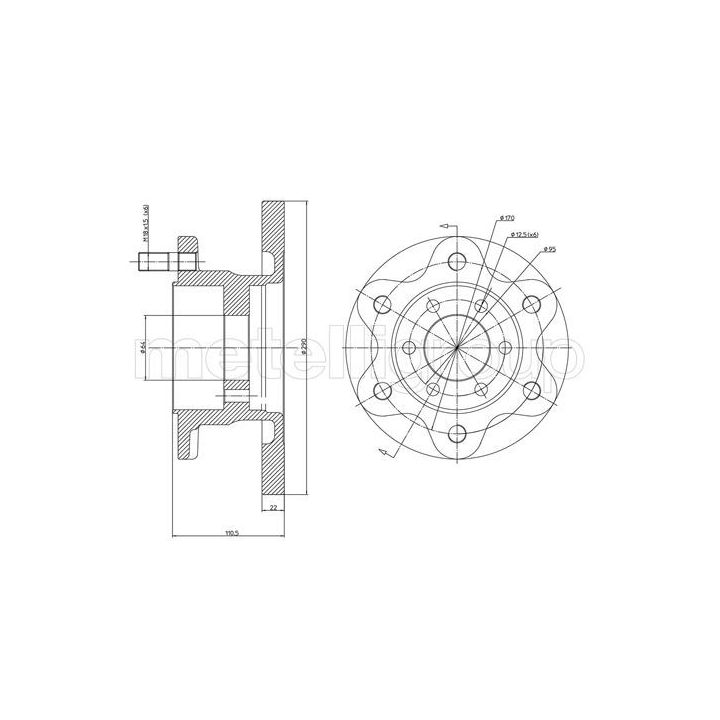 Stabdžių diskas METELLI 23-0909