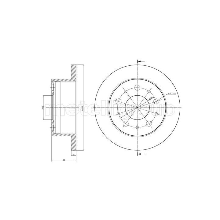 Stabdžių diskas METELLI 23-0912C