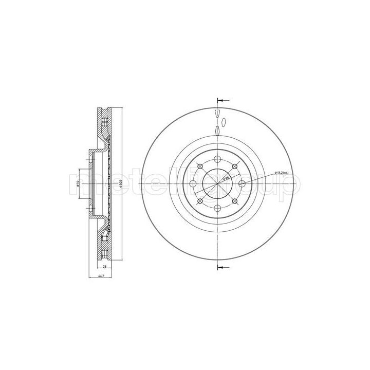 Stabdžių diskas METELLI 23-0915C