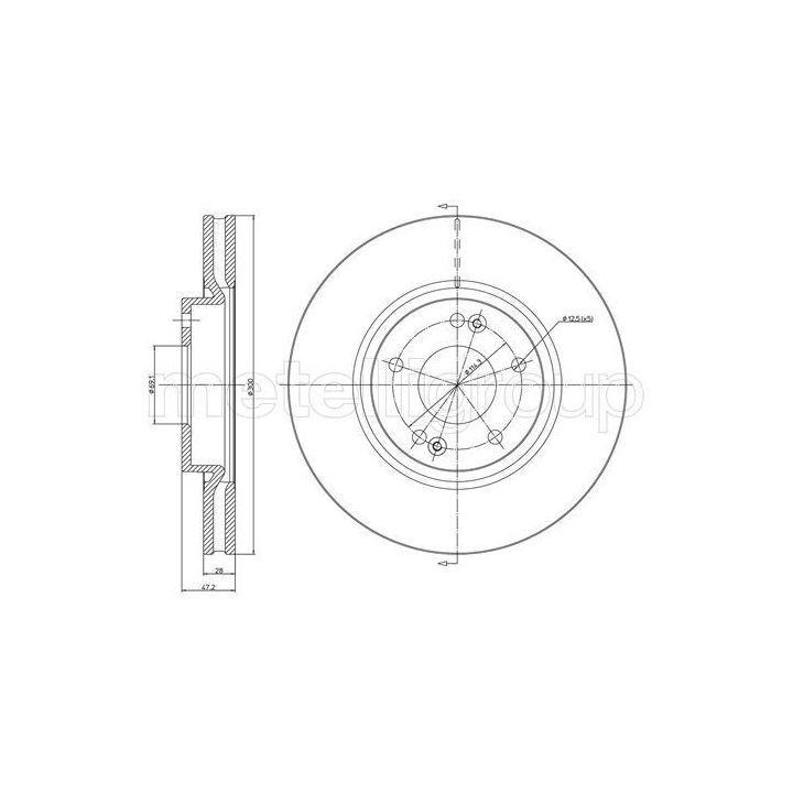 Stabdžių diskas METELLI 23-0925C