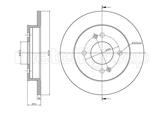 Stabdžių diskas METELLI 23-0929C