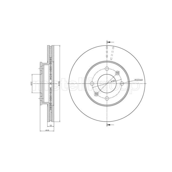 Stabdžių diskas METELLI 23-0930C