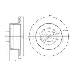 Stabdžių diskas METELLI 23-0952C