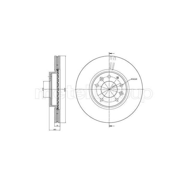 Stabdžių diskas METELLI 23-0984C
