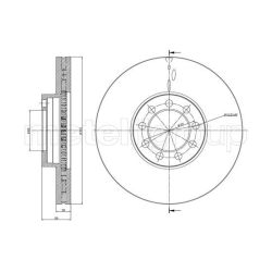 Stabdžių diskas METELLI 23-0989C