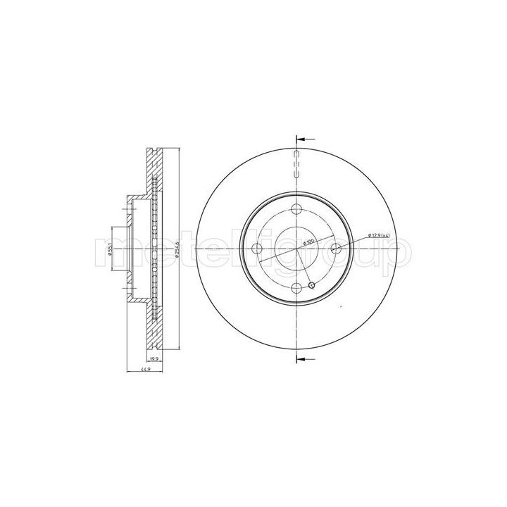 Stabdžių diskas METELLI 23-0999